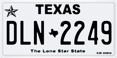 TX license plate DLN2249