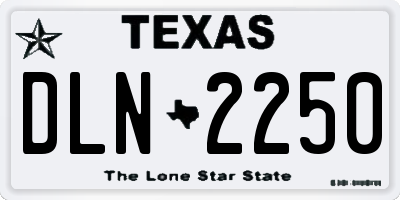 TX license plate DLN2250