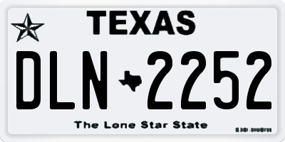 TX license plate DLN2252