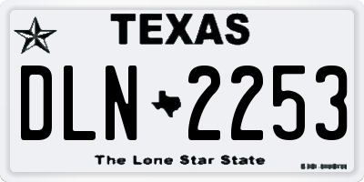 TX license plate DLN2253