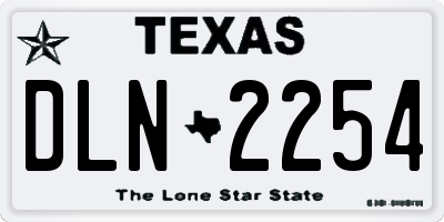 TX license plate DLN2254