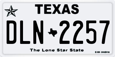 TX license plate DLN2257