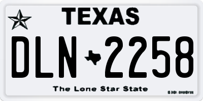TX license plate DLN2258