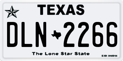 TX license plate DLN2266