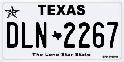 TX license plate DLN2267
