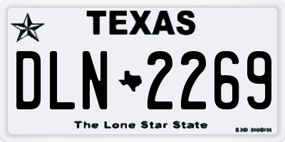 TX license plate DLN2269