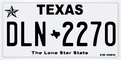 TX license plate DLN2270