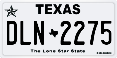 TX license plate DLN2275