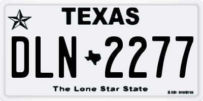 TX license plate DLN2277