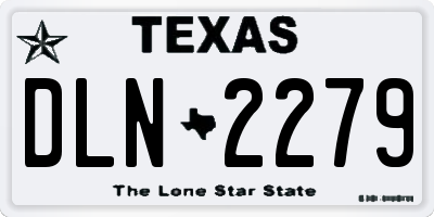 TX license plate DLN2279