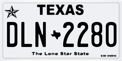 TX license plate DLN2280