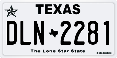 TX license plate DLN2281