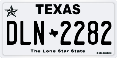 TX license plate DLN2282