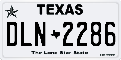 TX license plate DLN2286