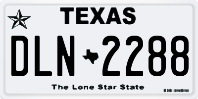 TX license plate DLN2288