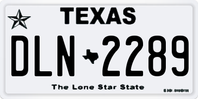 TX license plate DLN2289