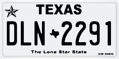 TX license plate DLN2291