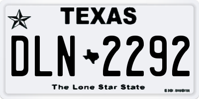 TX license plate DLN2292
