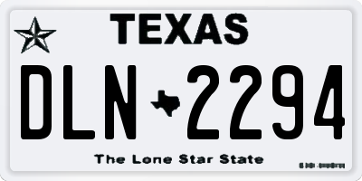 TX license plate DLN2294