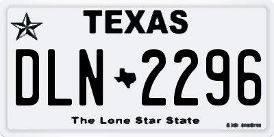TX license plate DLN2296