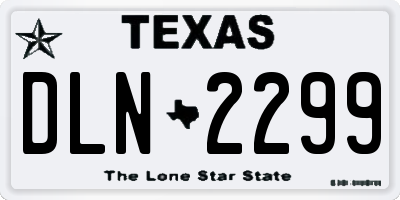 TX license plate DLN2299