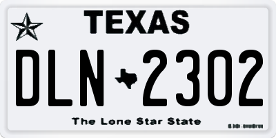 TX license plate DLN2302
