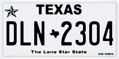 TX license plate DLN2304