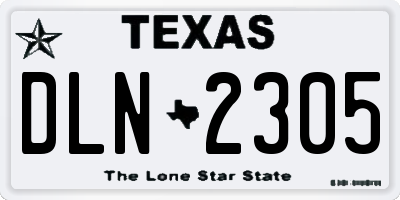 TX license plate DLN2305