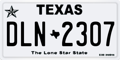 TX license plate DLN2307