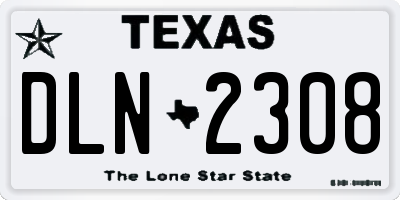 TX license plate DLN2308