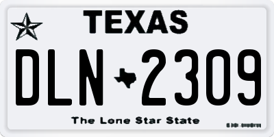 TX license plate DLN2309