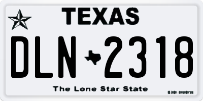 TX license plate DLN2318