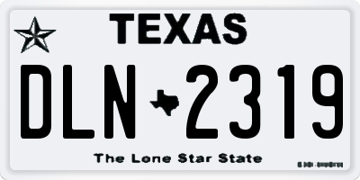 TX license plate DLN2319