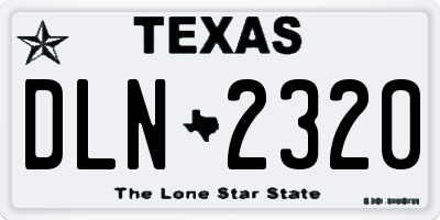 TX license plate DLN2320