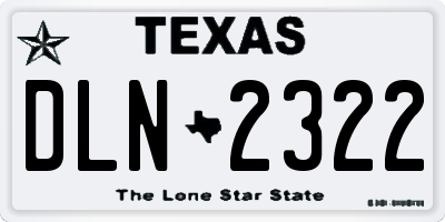 TX license plate DLN2322