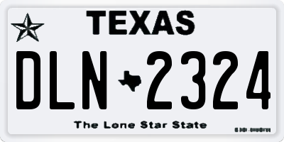 TX license plate DLN2324