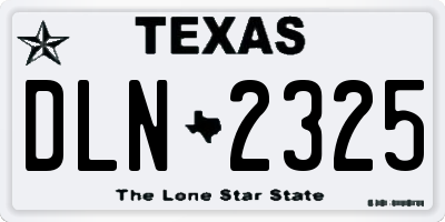 TX license plate DLN2325