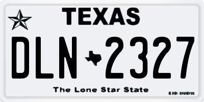 TX license plate DLN2327