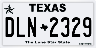 TX license plate DLN2329