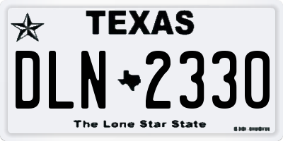 TX license plate DLN2330