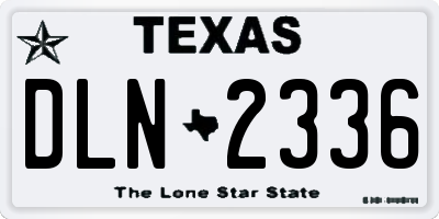 TX license plate DLN2336