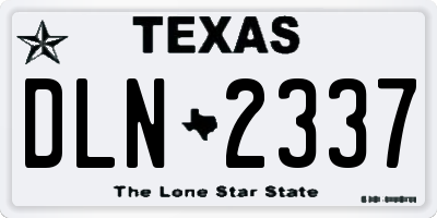 TX license plate DLN2337