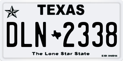 TX license plate DLN2338