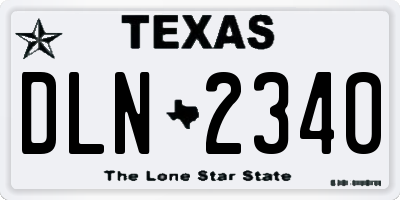 TX license plate DLN2340