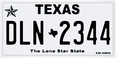 TX license plate DLN2344