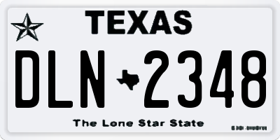 TX license plate DLN2348