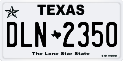 TX license plate DLN2350