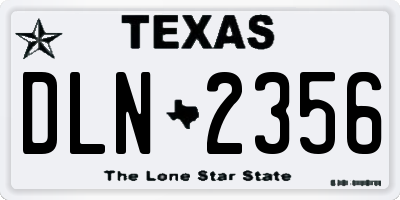 TX license plate DLN2356