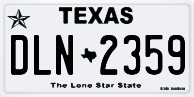 TX license plate DLN2359