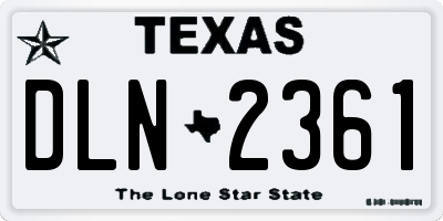 TX license plate DLN2361